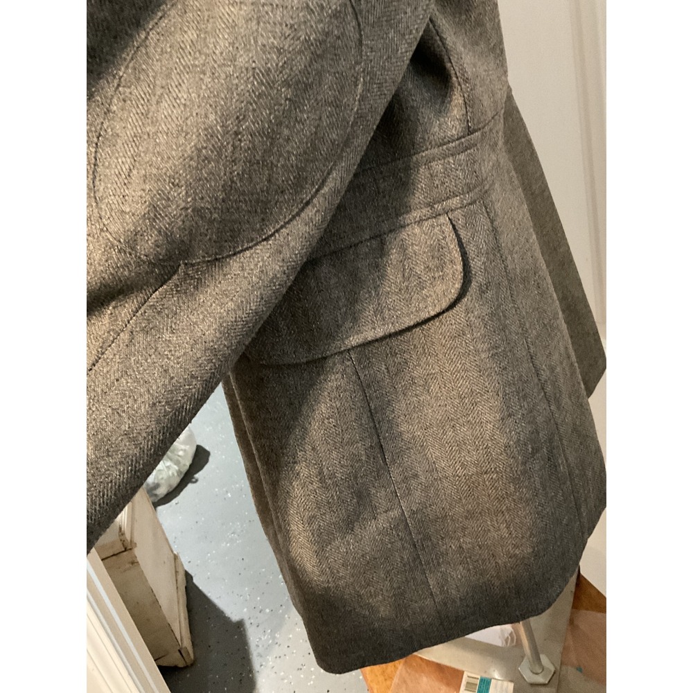 Larry‎ Levine Classics Women's Grey Herringbone Blazer Jacket Size 14W - Picture 2 of 10